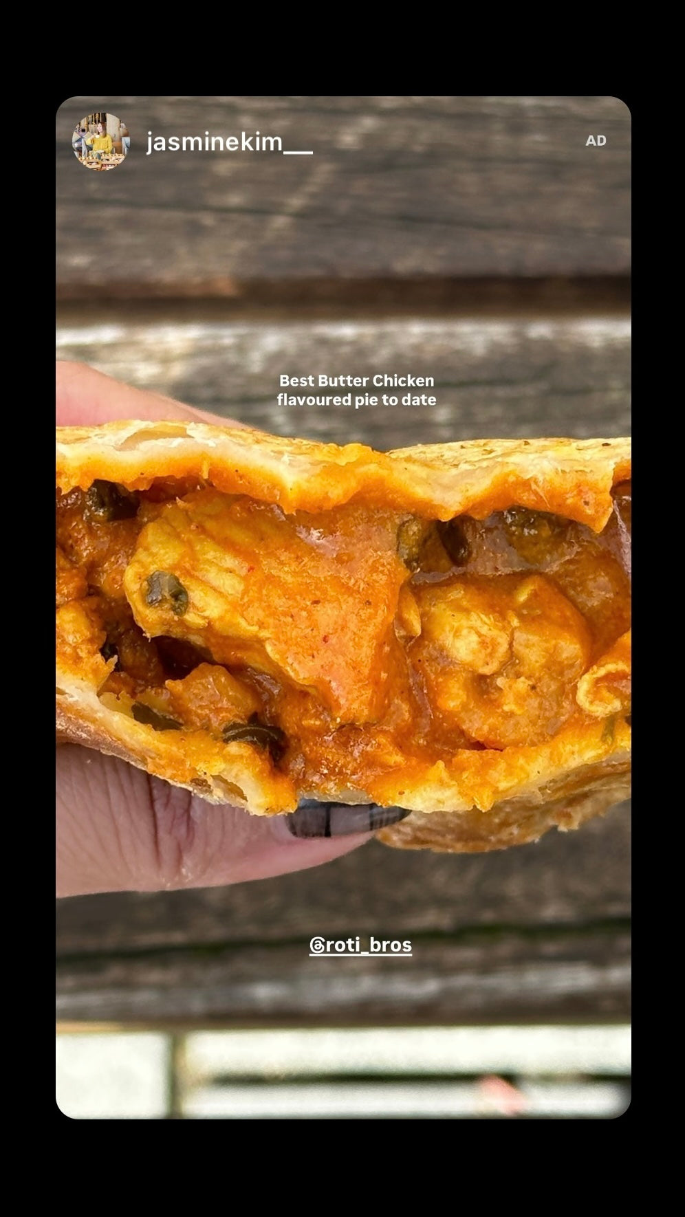 Roti Bros has the best Butter Chicken Pies in Auckland, New Zealand.