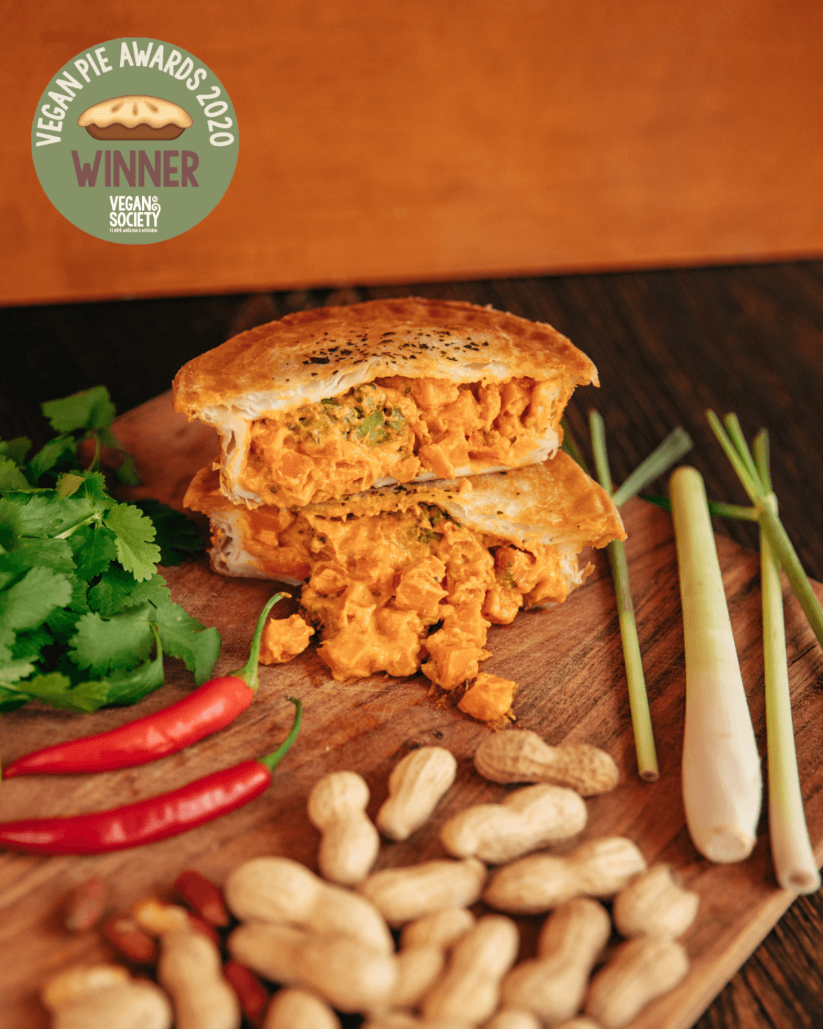 American Roti Vege Panang Roti Pie β 8 Pack β Roti Bros